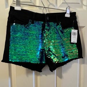 Sequin low rise shorts